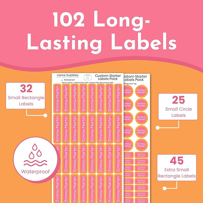 Name Bubbles - Basic Daycare Name Stickers - Image 6