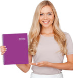 Monthly Planner 2027-2031, 5-Year Calendar Planner 2027-2031, Jan 2027 – Dec 2031, 8.5 x 11 In, Ruled Spread, Flexible Cover, Spiral Wirebound, Pocket, 60 Coated Monthly Tabs, Notes ＆ Habit Tracker, A4 Planner, Purple