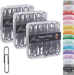NEEWAY Colorful Large Paper Clips, 2 Inch Jumbo Paper Clips, 3 Pack of 50 by NEEWAY