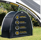 happy travel bike storage shed tent, outdoor portable, side view