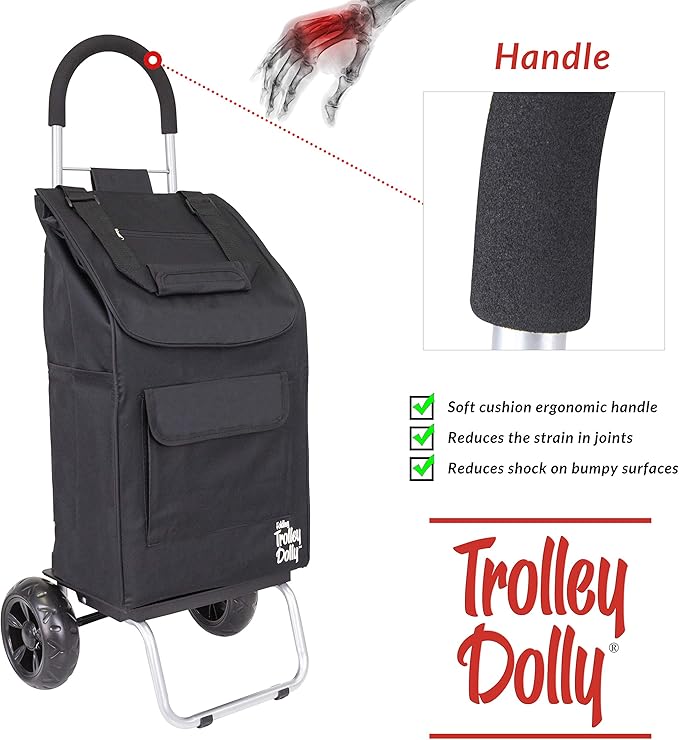 dbest products Trolley Dolly Black Foldable Shopping cart - Image 2