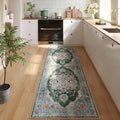 Rugcomf Vintage Medallion Kitchen Rugs Non Slip Washable 2'7"x8' by Rugcomf