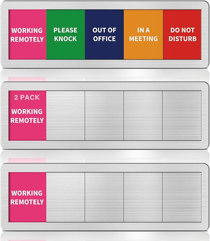 2PK Office Door Signs 5 Options Do Not Disturb, Please Knock, In A Meeting by EliteSign