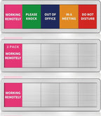 2PK Office Door Signs 5 Options Do Not Disturb, Please Knock, In A Meeting by EliteSign