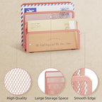 Marbrasse Mail Organizer for Desk, 3-Slot Mesh Metal Mail Holder countertop - Image 2