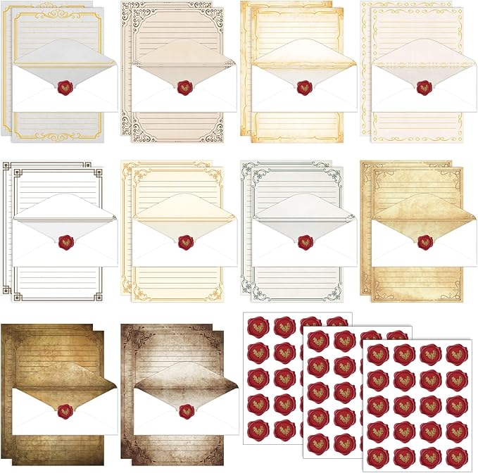 TaoBary 160 Pcs Stationery Paper Set 50 Double Sided Stationery Papers by TaoBary