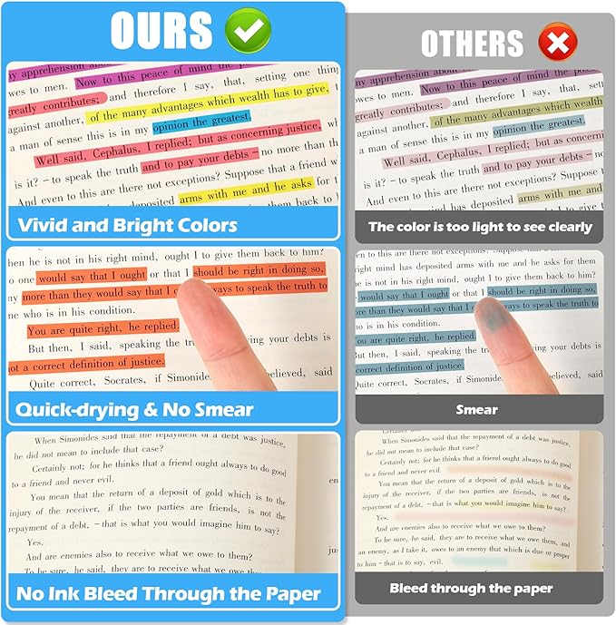 Highlighters Bulk, Chisel Tip Dry-Quickly Highlighter Markers, Teachers Supplies - Image 4