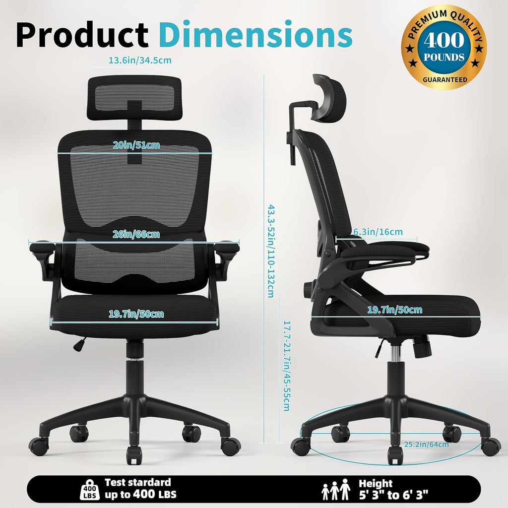 ergonomic office chair,mesh office chair with lumbar support,high shown in use