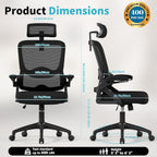 ergonomic office chair,mesh office chair with lumbar support,high shown in use