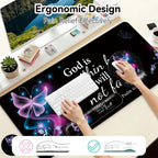 Desk Mat Set Keyboard and Mouse Pad with Wrist Rest Support | Ergonomic,Pain Relief, 4-in-1 Large Big Mousepad Computer Mats,Desk Pad Matt Mats for Desktop Home & Office