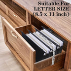 6 Pack Plastic High Capacity Hanging File Folders, Heavy Duty - Image 2
