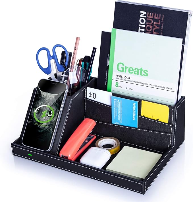 Valet Tray, Built in Wireless Charging Pad, Nightstand Organizer, Dresser by wirelessfuturecharger
