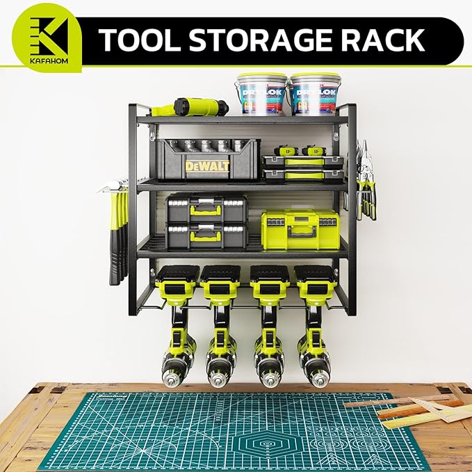 KAFAHOM Power Tool Organizer, Garage Tool Organizers and Storage, Drill Holder - Image 6