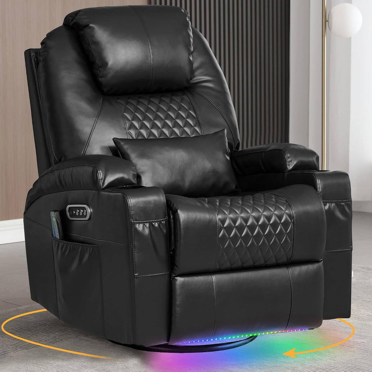 Dual‑Motor Adjustable Power Swivel Rocker Recliner Chair
