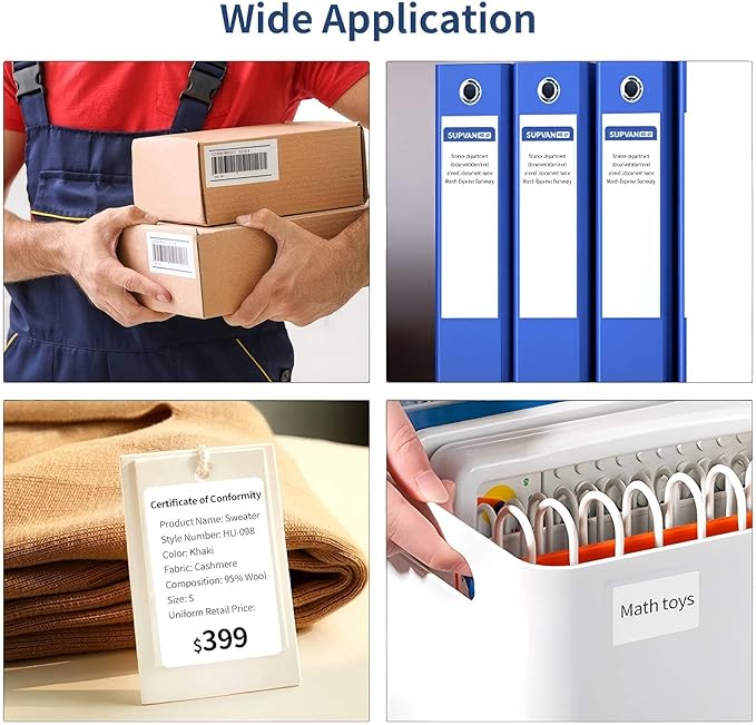 Risio Thermal Labels 1.57"x1.18", 220 Labels/Roll, Waterproof, Oil-Resistant - Image 6