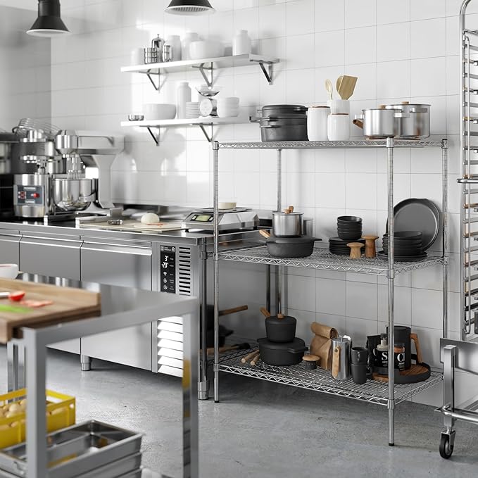 Regal Altair 24" Deep x 42" Wide x 54" Height Wire Shelving Kit | 3-Tier | NSF - Image 7