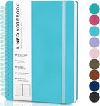Light Blue Lined Spiral Journal Notebook by ABERLLS
