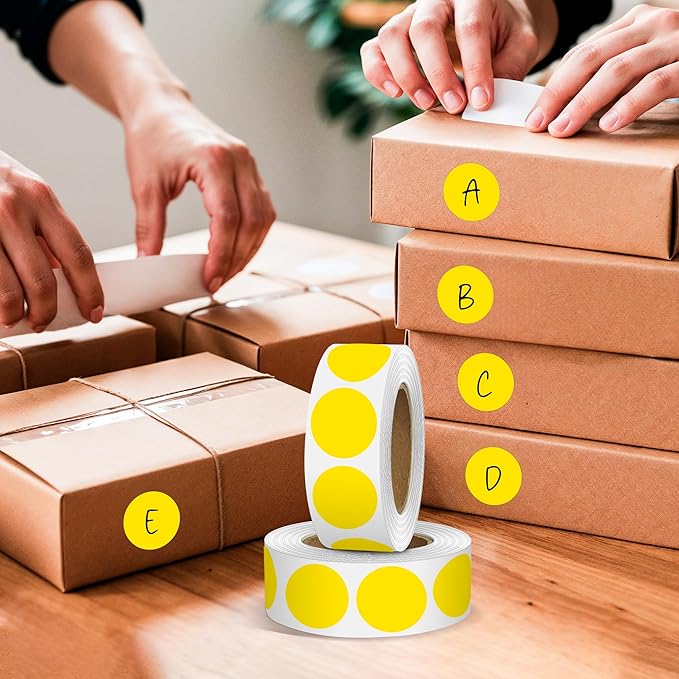 Yellow 1 Inch Round Color Coding Dot Labels, 10 Rolls 10000 Dot Stickers in - Image 6