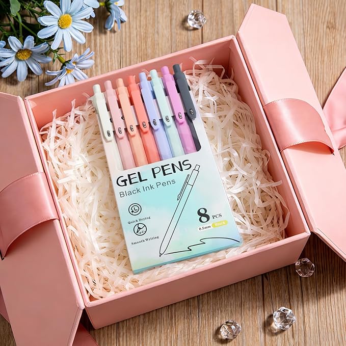 Piochoo Gel Pens, Quick Dry Black Gel Ink Pens Fine TIp, No Smudge, Smooth - Image 7