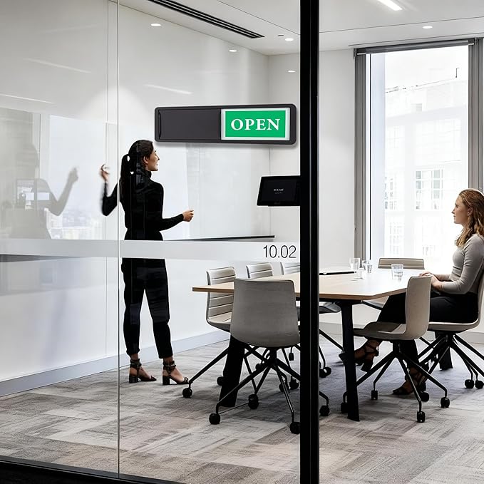 Open Closed Door Sign, Sliding Reversible Door Indicator Sign - Image 4