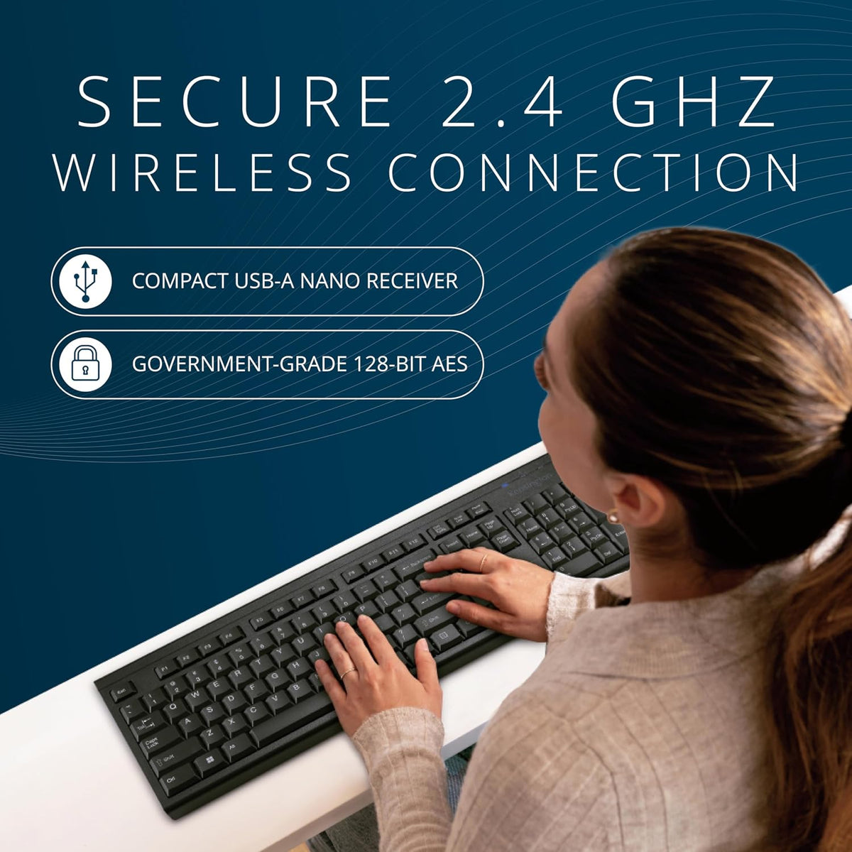 Kensington KM150 EQ Wireless Desktop Set, Wireless Keyboard & Mouse (K755...