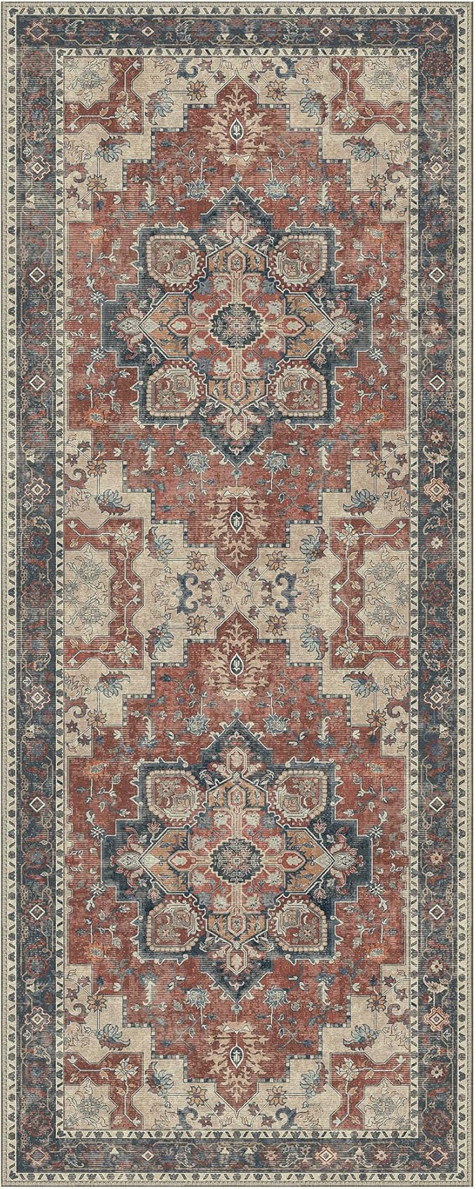 GENIMO 2x5 Runner Rugs for Hallway, Machine Washable Non Slip Vintage Rugs - Image 8