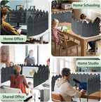 BXI Foldable Felt Desk Divider, 16.5 x 86 Inches Non-Tip Privacy Panel Partition - Image 5
