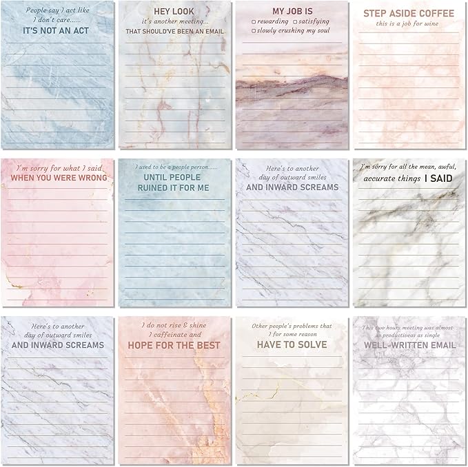 Funny Notepads with Sayings Sticky Funny Office Supplies to Do List Sarcastic by Pajean