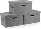 Graciadeco Medium 15" 21 Quart Collapsible Stackable Storage Bins by GraciadecoStorage
