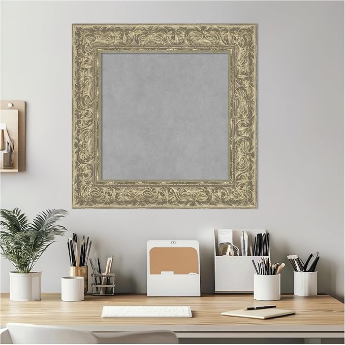 Amanti Art Silver Framed Magnetic Board 23x23 Small Vision Board - Image 5