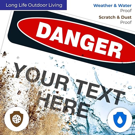 Custom Danger Sign, OSHA Sign, 18x24 Inches, Rust Free .063 Aluminum, Fade - Image 5