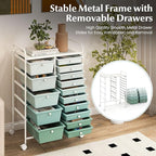 HAPPYGRILL 15-Drawer Rolling Cart, Storage Carts - Image 4