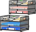 Subekyu 2-Pack 3-Tier Paper Letter Tray Organizer by SUBEKYU
