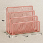 Marbrasse Mail Organizer for Desk, 3-Slot Mesh Metal Mail Holder countertop - Image 6