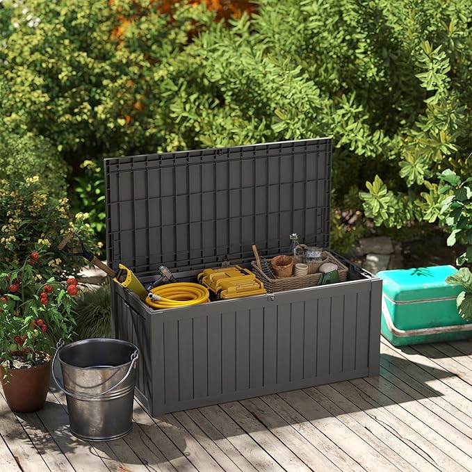 PATIOEASY Outdoor Storage Box 150GAL Waterproof Resin Deck Box, UV-Resistant - Image 6