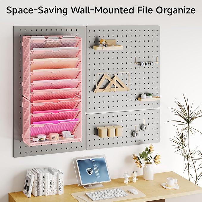 Lavatino 10-Tier Hanging Wall File Folders Organizer - Image 5
