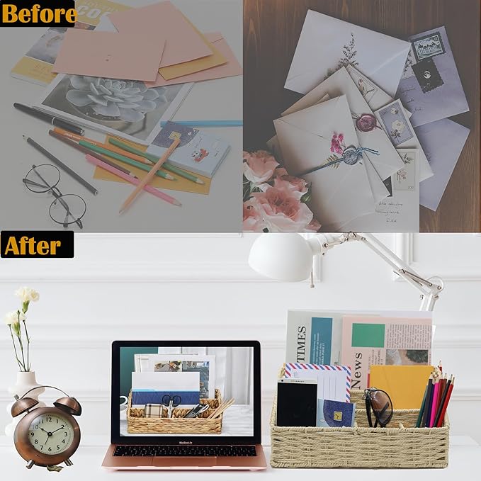 Boershun Rattan Mail Organizer - Image 4