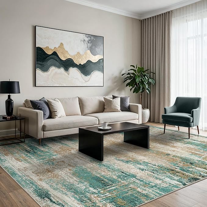 GENIMO Washable Rug-6x9 Area Rugs Lightweight Foldable, Modern Pet Friendly Low - Image 9