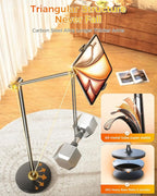 DIMONCOAT [Height-Adjustable & 360° Rotation Tablet Floor Stand Stable Base - Image 4