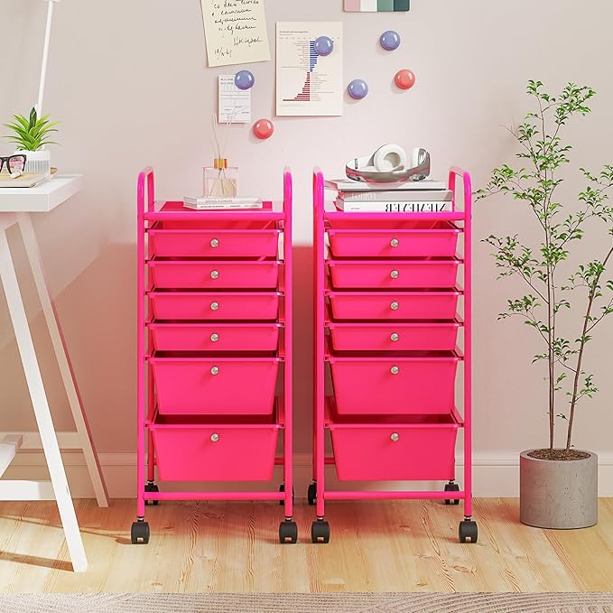 RELAX4LIFE 6-Drawer Rolling Storage Cart - Image 2