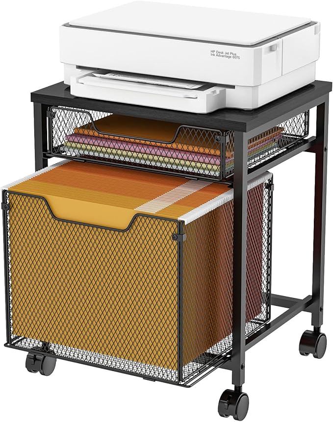 Rolling File Cabinet Cart, Printer Stand by Tiaoheka