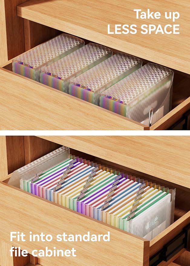 ABC life 26 Pockets Accordian File Folder Organizer Letter Size Expanding File - Image 5