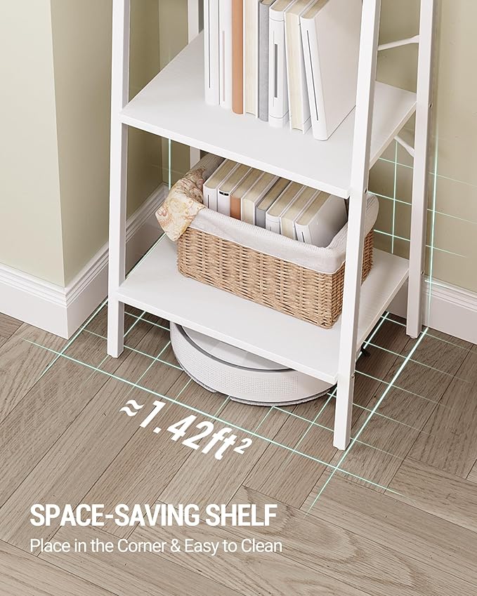 Hzuaneri Ladder Shelf, Bookshelf Bookcase, Freestanding Corner Storage Shelve - Image 6