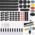 604 Pcs Cable Management Kit, 4 Cord Organizer Sleeve, 7 Cable Holder, 38 by LoveBB