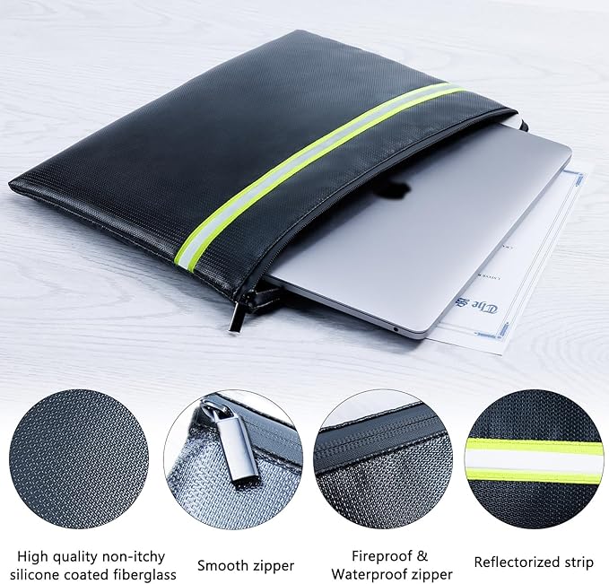 Fireproof Document Bag – 3 Pack Fireproof & Water- proof Document Organizer | - Image 5