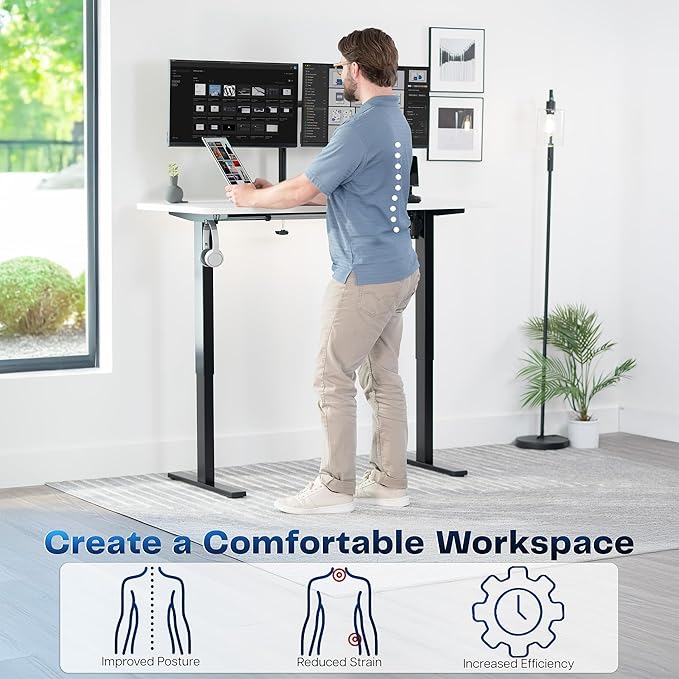 VIVO Electric 55 x 28 in Standing Desk, Memory Height Adjustment, 1B Series - Image 4