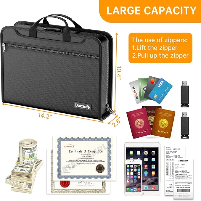 DocSafe Accordion File Organizer Bag - Image 3