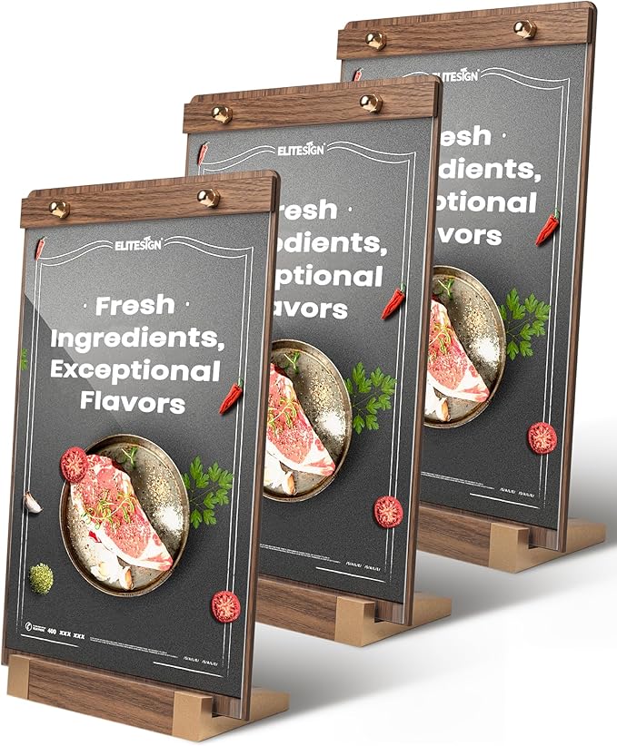 3Pack Acrylic Sign Holders 8.5 x 11 by EliteSign