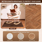Recliner Pads for Hardwood Floors, 30" X 30" Non Slip Recliner Grippers, Furniture Pads Hardwood Floor Protectors for Furniture, Fits Recliners, Office Chair, Swivel Chairs, Brown