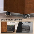 devaise 3 drawer file cabinet, wood under desk on a desk or shelf